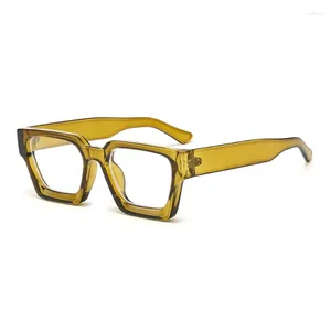 Солнцезащитные очки в оправе 2023, квадратная оправа, очки в толстой оправе, модные ретро-тренды, анти-синий свет, плоская подошва
