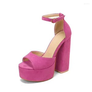 Sandaler QPLYXCO ARRIVT 2023 Zapatos de Mujer Luxery Shoes for Women Peep Toe Platform Chunky Heels Party Wedding X6