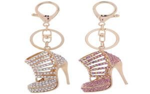 Crystal High Heels Scarpe Catene Chiave Rings Shoe Borsa per auto a sospensione Keyrings for Women Girl Keychains Gift3349674