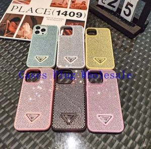 Luxus Custom Shiny Diamond Phone Case geeignet für iPhone 15 Promax/14 Pro/13/11 11 Promax glänzende Strassabdeckung Hartes Abdeckung für VIP -Kunden 231221 geeignet