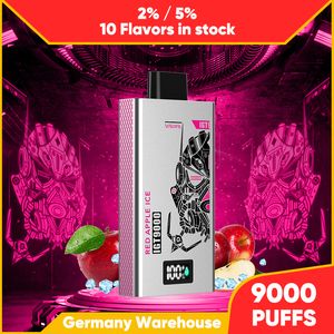 Cewka siatki 9K Puffs Ecigarete pełny pakiet Watermelon Ice Morz Ujeżdżalny Vape