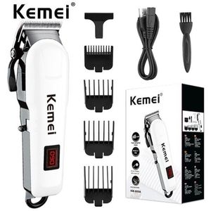 Kemei Electric Hair Clipper Hair Coting Machingワイヤレストリマーメンプロフェッショナルクリッパーマシン充電式ヘアカットバーバー