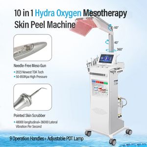 Professional Facial Skin Beauty Hydrodermabrasion Mesotherapy 10 in 1 Exfoliating Skin Tightening Face Lifter PDT LED 1098 Beads Skin Peel Machine