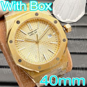 Herren Luxurys Uhren für Männer Fashion Designer Uhr 40mm Datum Automatisch Rose Gold Silber Schwarzes Gesicht Mechanische Uhren 316 Edelstahl Menwatch Relojes mit Box