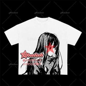 Camisetas masculinas de camisetas masculinas masculino de verão harajuku punk fada grunge grande camiseta de camiseta de anime