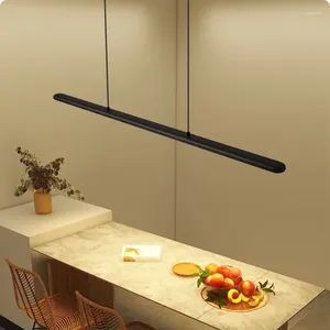 Pendant Lamps Modern Long Strip LED Lamp For Dining Room Table Bar Kitchen Bedroom Chandelier Lighting Home Office Decor 031-T