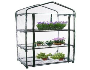 その他の庭用品2345ティア小さな温室屋外植物Grogh Green House PVC Cover Transparent9433403