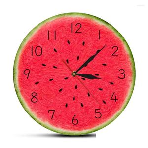 Wall Clocks Wall Clocks Summer Season Watermelon Modern Clock Tropical Fruit Kitchen Art Slient Quartz Drop Delivery Home Garden Home Dhmdh