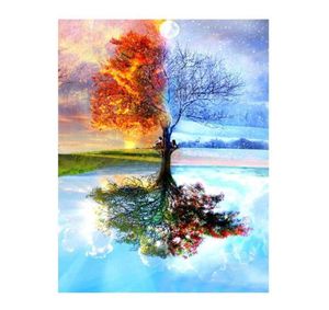 5D Diamond Painting Conjunto Four Seasons Tree Diamond Kit de pintura de diamante completo Craft art Craft for Home Wall Q08054268653