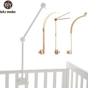 Baby Wooden Bed Bell Bracket Mobile Hanging Rattles Toy Hanger Baby Crib Mobile Wood Toy Cloud Shape Wood Holder Arm Bracket 231221