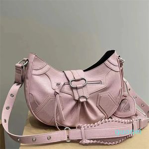 Bolsa de luxo clássica Bolsa de luxo Bolsa de motocicletas Moda feminina bolsas de cor sólida