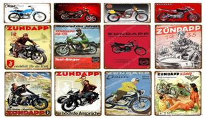 2021クラシックZundapp Motorcycles Metal Plate Tin Signs Vintage Metal Poster Garage Car Club Bar Pub Wall Decorator