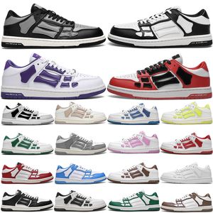 Skel-top Skel Top Low Black White Purple Red Grey Green Blue Brown Yellow Navy Designer Mens Womens Skeleton Casual Shoes W4gl#