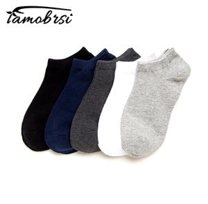 5 par Solid Classic Socks Casual Travel Business Work White Black Invisible Short Style Lot Pack Gifts For Men 100 Cotton Sock9283671