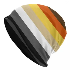 Berets Solid Bear Pride Flag Skullies Beanies Caps Cool Winter Warm Women Men Knitting Hats Unisex Adult Gay LGBT GLBT Bonnet