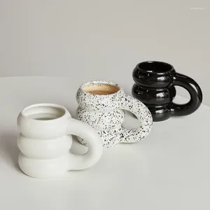Muggar 450 ml Creative Water Cup Ceramic Mug Nordic Coffee Cups With Big Handrip Colored Ceramics Juice Par Present Drinkware