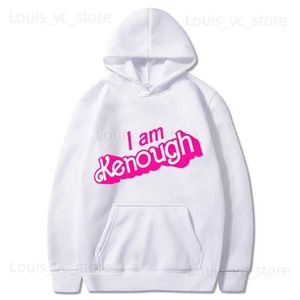 I Am I Am Hoodies Mulheres BarbieCore Movie Kenough Sweatshirts Men Fashion Graphic impresso Harajuku Streetwear Pullovers com capuz T231221