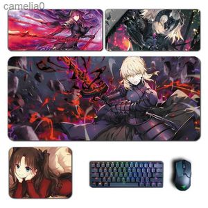 Mouse Pads Bilek Rests anime kaderi kalmak gece fare ped kaderi büyük sipariş kılıç rin mousepad bilgisayar dizüstü bilgisayar ped oyun aksesuarları masa matl231221