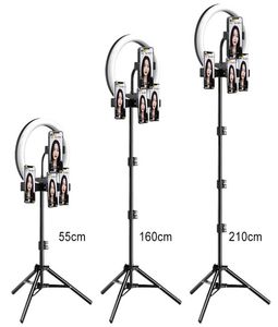 M26 10 -calowy LED Selfie Oświetlenie z statywem stojak na żywo na żywo YouTube Tiktok Vlog Dimmable Camera Piękno Ringlight1542958