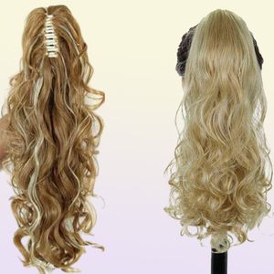 Xinran 합성 섬유 클로 클립 여성용 머리카락 확장에서 긴 두꺼운 파 포니 테일 확장 클립 2101084706842