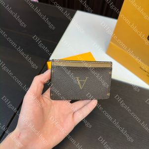 Lederkarte Clip Luxus Womens Card Halter Designer Brieftaschen für Frauen Hochwertige Münzholztasche mit Box Lady Weihnachten Valentinstag Geschenke