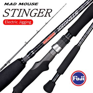 japan full fuji parts MADMOUSE Stinger Electric Jigging Rod 1 9M Jig weight 300g 400g casting boat rod Ocean Fishing 231221