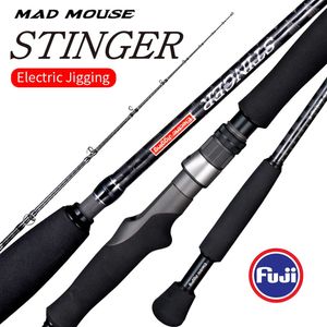 Japonia pełne części Fuji Madmouse Stinger Electric Jigging Rod 1 9m Jig Waga 300G 400G Casting Boat Rod Ocean Fishing 231221