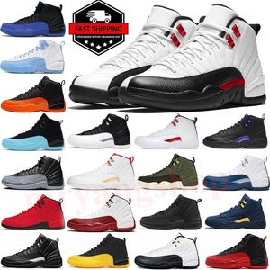 Ein Ma Maniere Jumpman 12 Basketballschuh Schuhe 12s OVO Weiß Schwarz Rot Taxi Hyper Royal Eastside Golf Playoff Stealth Grind FIBA Brilliant Orange CNY Damen Sneaker