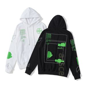 Tasarımcı Erkek Hoodies Erkekler Kadın Yeşil Slogan Baskı Sweatshirts Çiftler Sokak Giyim Kapşonlu Ceket S-XL