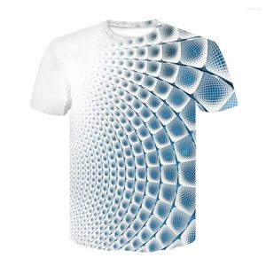 Męskie koszule T Fashion Vortex Vertigo Science Fiction 3D Print Unisex Casual Short Sleeve Streetwear TEE TOPS Ożywne odzież Emodern888