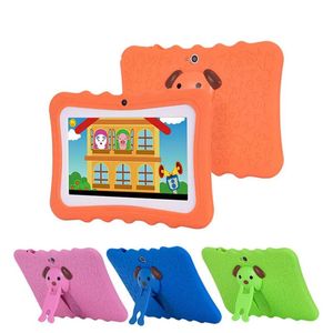 PC 2018 Kids Marka Tablet PC 7 inç Dört Çekirdek Çocuk Tablet Android 4.4 Allwinner A33 Google Player WiFi Büyük Hoparlör Koruyucu COV