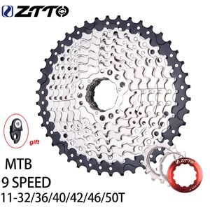 ZTTO MTB Bicycle 9 Speed ​​Cassette 9S 113236404250T Mountain Bike Free Wheel Wheel 9V K7 Sistema HG do volante 231221