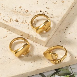 Charm Geometric Open Rings for Men's Gothic Accessories Fashion Steel Women Jewelry Wholesale Items in Bulk Free Ship 231220