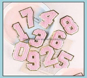 Sewing Notions Tools Apparel 09 Number Chenille Patches 3 Inch Sew Or Iron On Clothing Embroidery Appliques Diy Clothes Garment A4119174