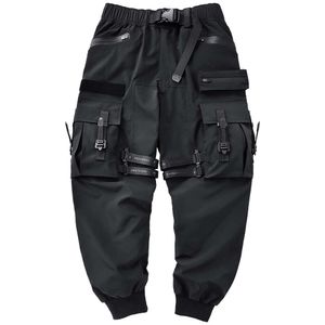 Top Brand Tactical Cargo Men Fashion Function Multi Pockets byxor Hip Hop Streetwear Pants Techwear Black WB762