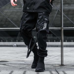 Pantaloni cargo funzionali tattici jogger da uomo joggers nero elastico pantaloni in vita hiphop streetwear multi tasca hauku