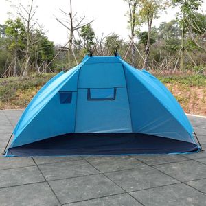 Skyddsrum sommarstrandtält utomhus camping tält anti uv sunshade skydd för fiske picknick strand park sport fiske tält