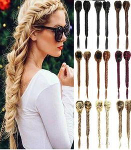 パーティーdiy装飾sythentic women hair extensions claw編組ポニーテールdiy long braid thick4604272