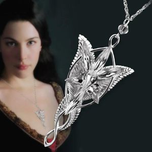 Halsband 925 Sterling Silver Lotr Arwen Evenstar Pendant Halsband Elf Princess Fashion Women Necklace Jewelry Fan Gift