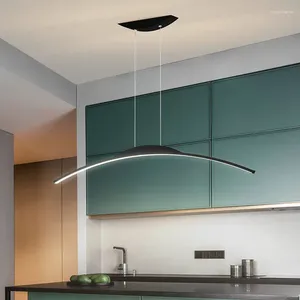 Люстры столовая светодиодная люстра простая живая кухня длинные висящие дизайнерские светильники