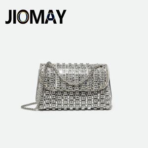 Jiomay design moda strass bolsa de luxo designer bolsas elegantes e versáteis para mulheres noite saco embreagem 231220