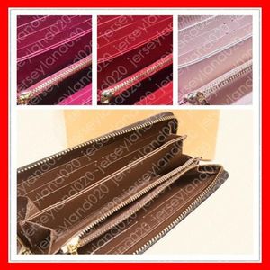 M60017 Zippy Wallet Designer Top Fashion Women Long Sarah Zipper Wallet حامل بطاقة الفاخرة حقيبة سهرة حقيبة القابض العملة Pur281u