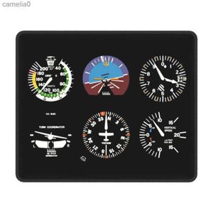 Mouse Pads Wrist Rests Cockpit Six Dials Flight Simulator Pilot Gaming Mouse Pad Anti-Slip Rubber Mousepad Airplane Aircraft Office Computer Desk MatL231221