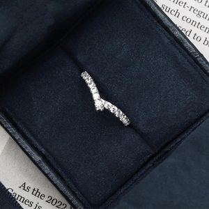 Cluster Rings S925 Silver Gold-plated Material Full Diamond Small Fresh Simple Ring Female Ins Korean Version Accessory Jewelry Fem