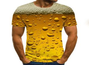 MEN039S Tshirts Beer 3D Baskı Tişört IT039S Zaman Mektubu Kadın Erkekler Komik Yenilik Tshirt Kısa Kollu Üstler Unisex Outfit Cl4536682