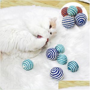 Cat Toys Cat Toys Sisal Ball Gras Rope Grinding Claw Molar Game Toy Interactive Throwing Pet Drop Delivery Home Garden Pet Supplies Ca Dhvwq