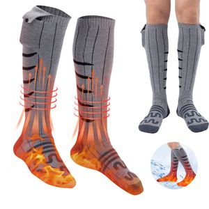 Heated Socks Winter Warm Snowmobile Skiing Heating Washable Outdoor Sport Thermal Foot Warmer for Men Women 231221