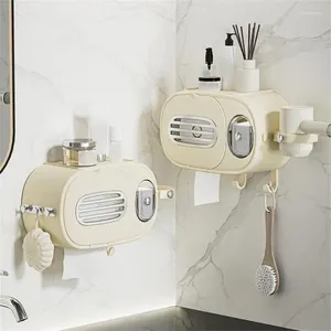 Caixas de armazenamento sem gaveta de parede de odor banheiro doméstico banheiro transparente caixa visível e utensílios de coleta