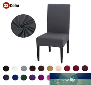 Solid Color Chair Cover Stretch Spandex Elastic Slipcovers Chair Cover Wit för matsal Kök bröllop Bankett EL9503351