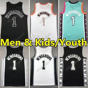 Victor Wembanyama Men Youth Kids Basketball Jerseys Jersey City Black San Anton Spur Wear vest